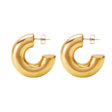 Chunky Hoops - 18K Gold Plated Stainless Steel