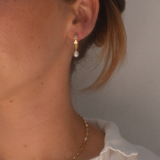 Molten Pearl Hoops - 14k Vermeil Hoops