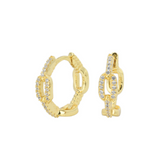 Link Hoops - 14K Gold Plated
