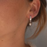 Molten Pearl Hoops - Sterling Silver