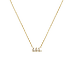 14K gold-plated necklace with the number 444 pendant