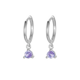 Aglow Purple Hoops - Sterling Silver