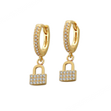 Padlock Hoops - 14K Gold Plated