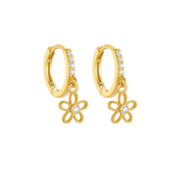 Daisy Hoops - 14K Gold Plated