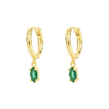 Green Greyn Hoops - 14K Gold Plated