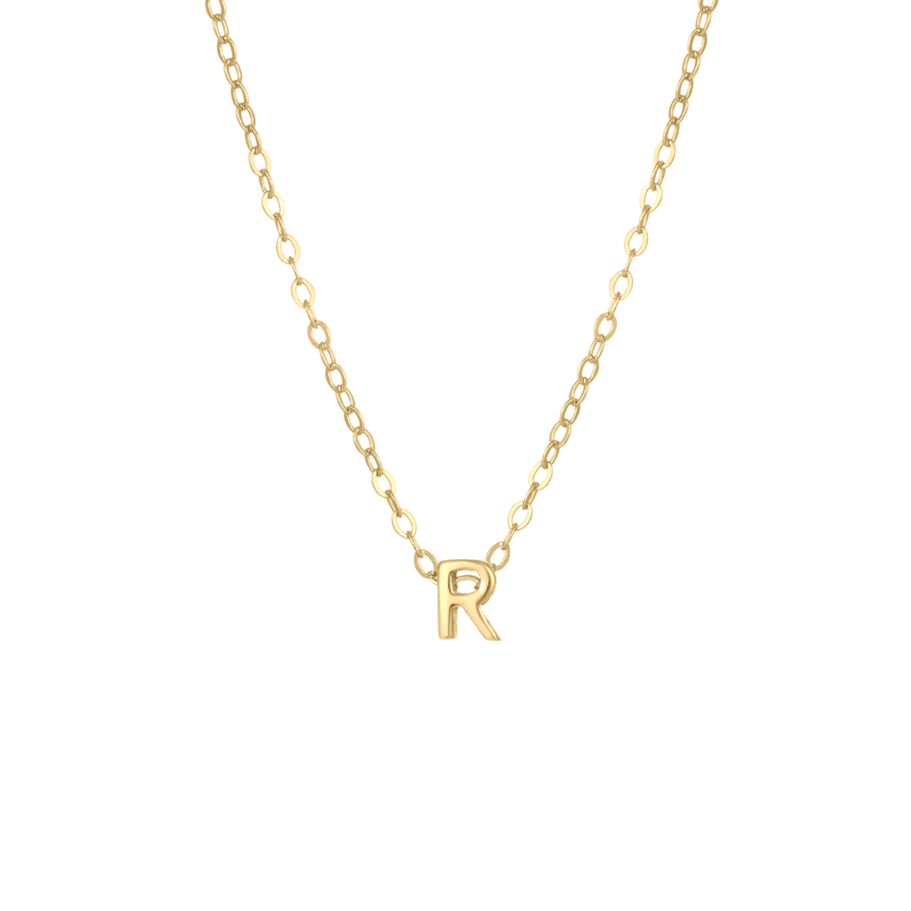 Initial gold on sale necklace 14k